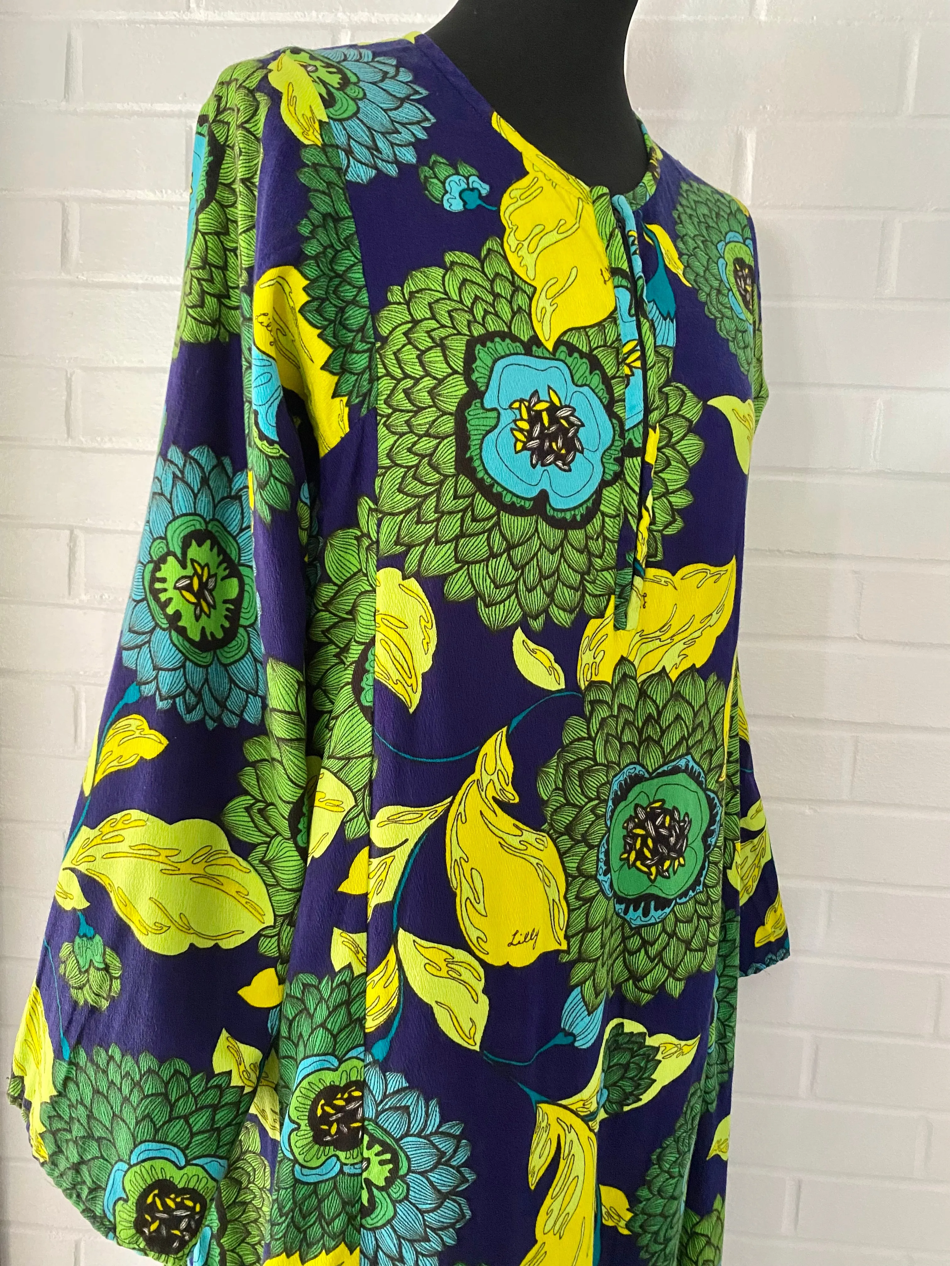 1960s The Lilly, Lilly Pulitzer Maxi in a RARE Dark Color Scheme