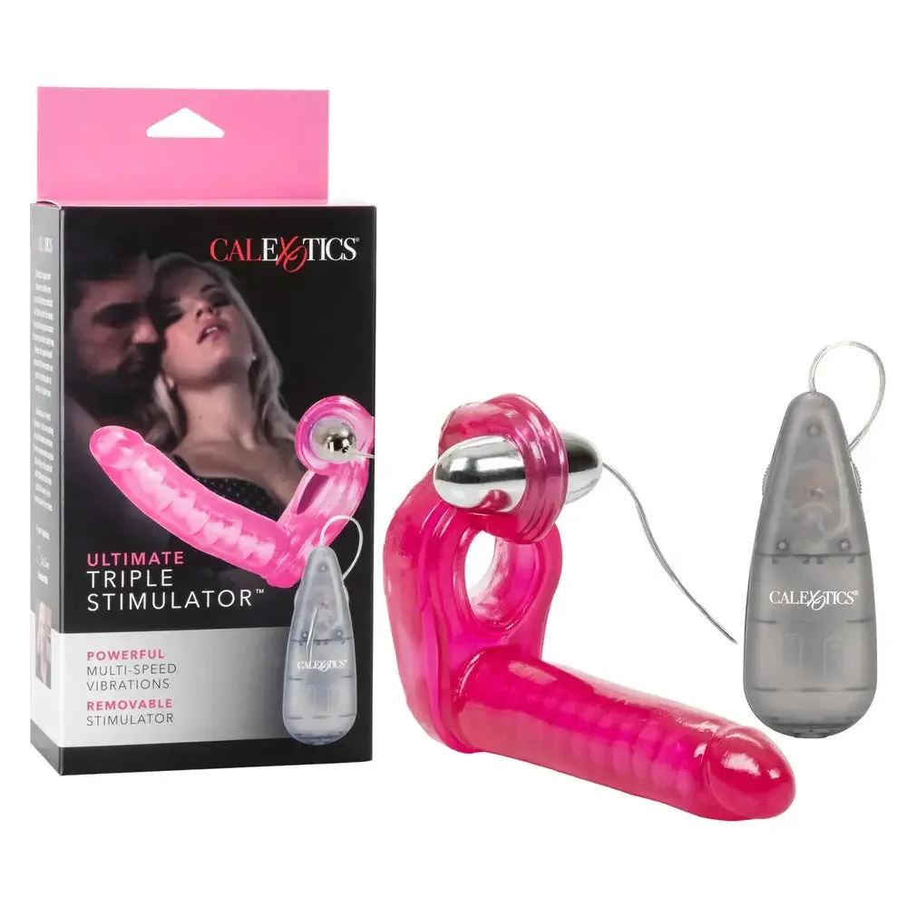 6-inch Colt Pink Vibrating Cock Ring with Dong