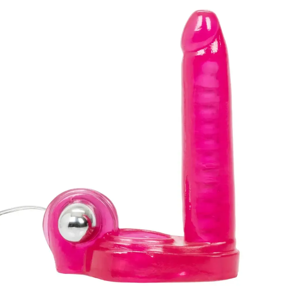 6-inch Colt Pink Vibrating Cock Ring with Dong