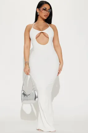 Abigail Snatched Maxi Dress - Off White
