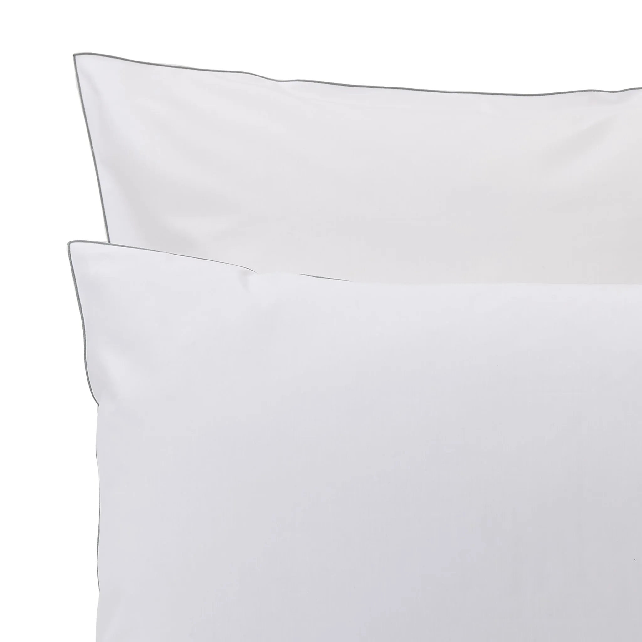Areias Percale Bed Linen [White/Green grey]