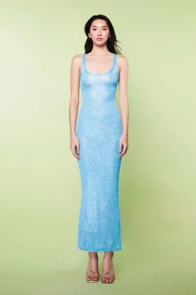 Asta Resort Ana Dress Sequin Blue Size XS / AU 6