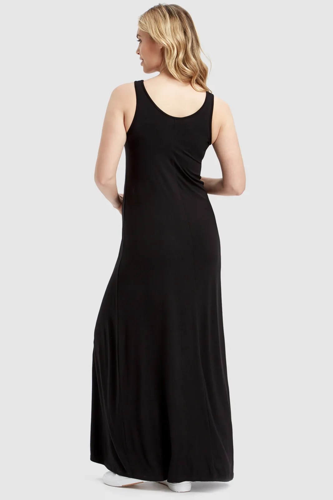 Bamboo Maxi Maternity Dress - Black
