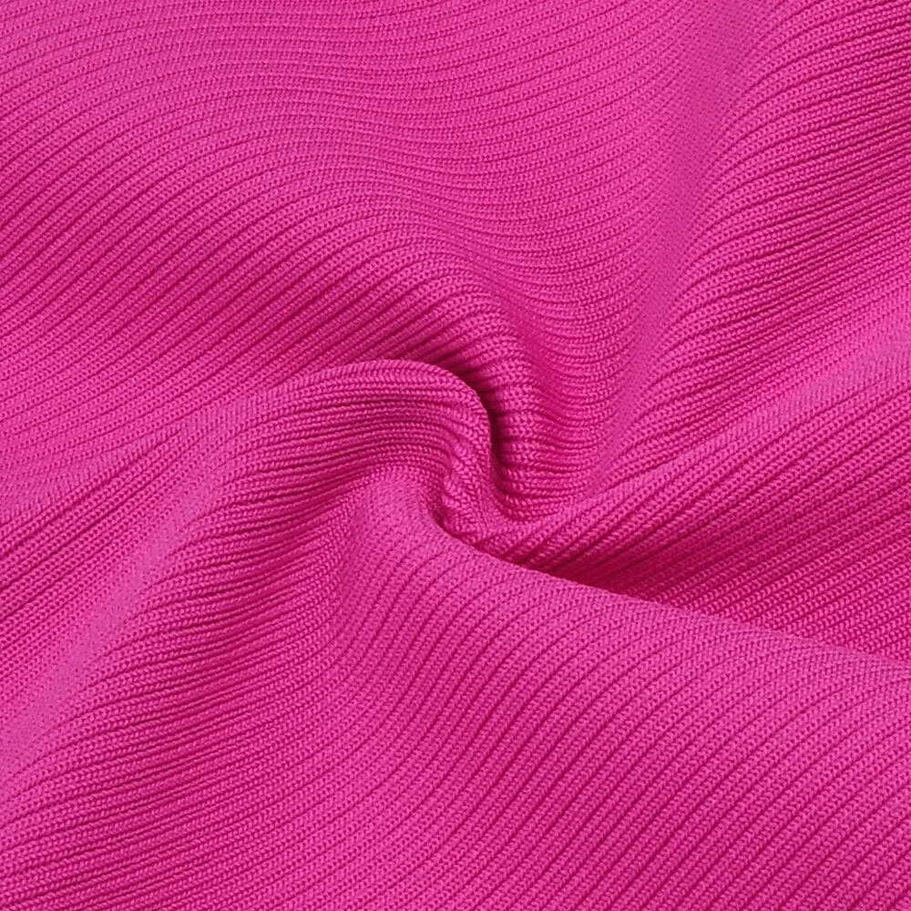 BANDAGE CUT OUT MAXI DRESS IN HOT PINK