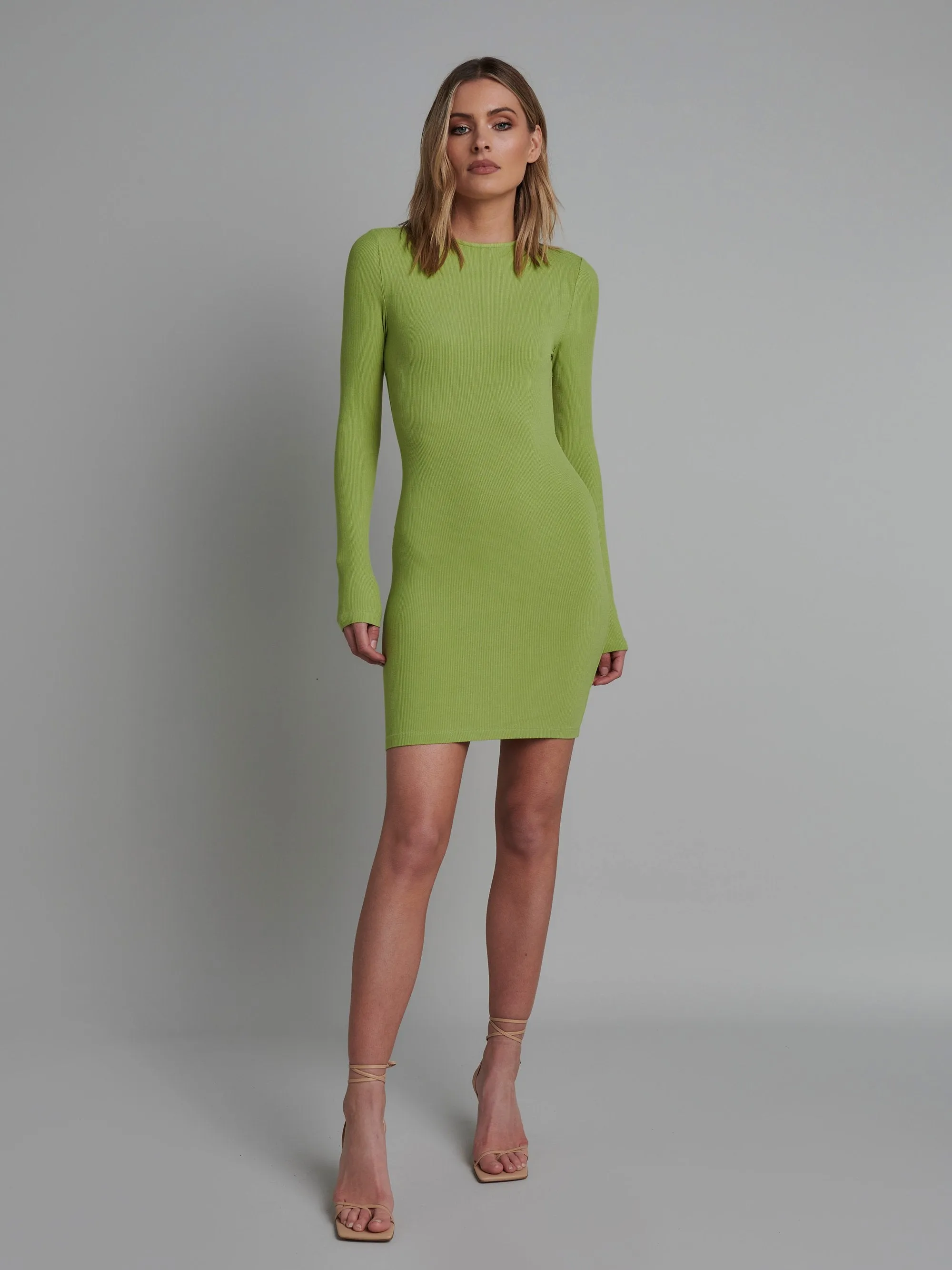 BAYSE BRAND Womens Fallon Open Back Mini Dress - Shamrock
