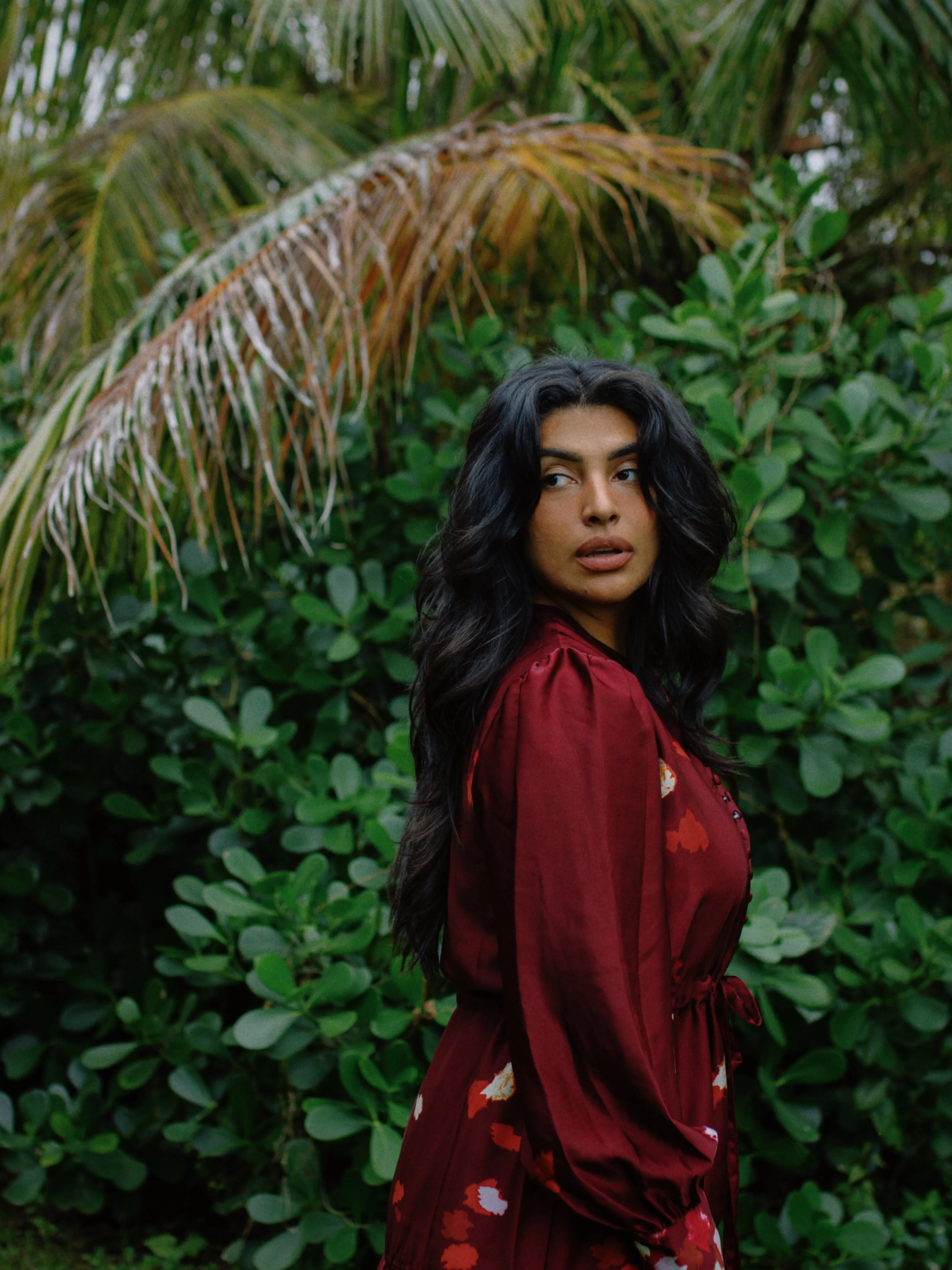 Belle Maxi Dress in Burgundy