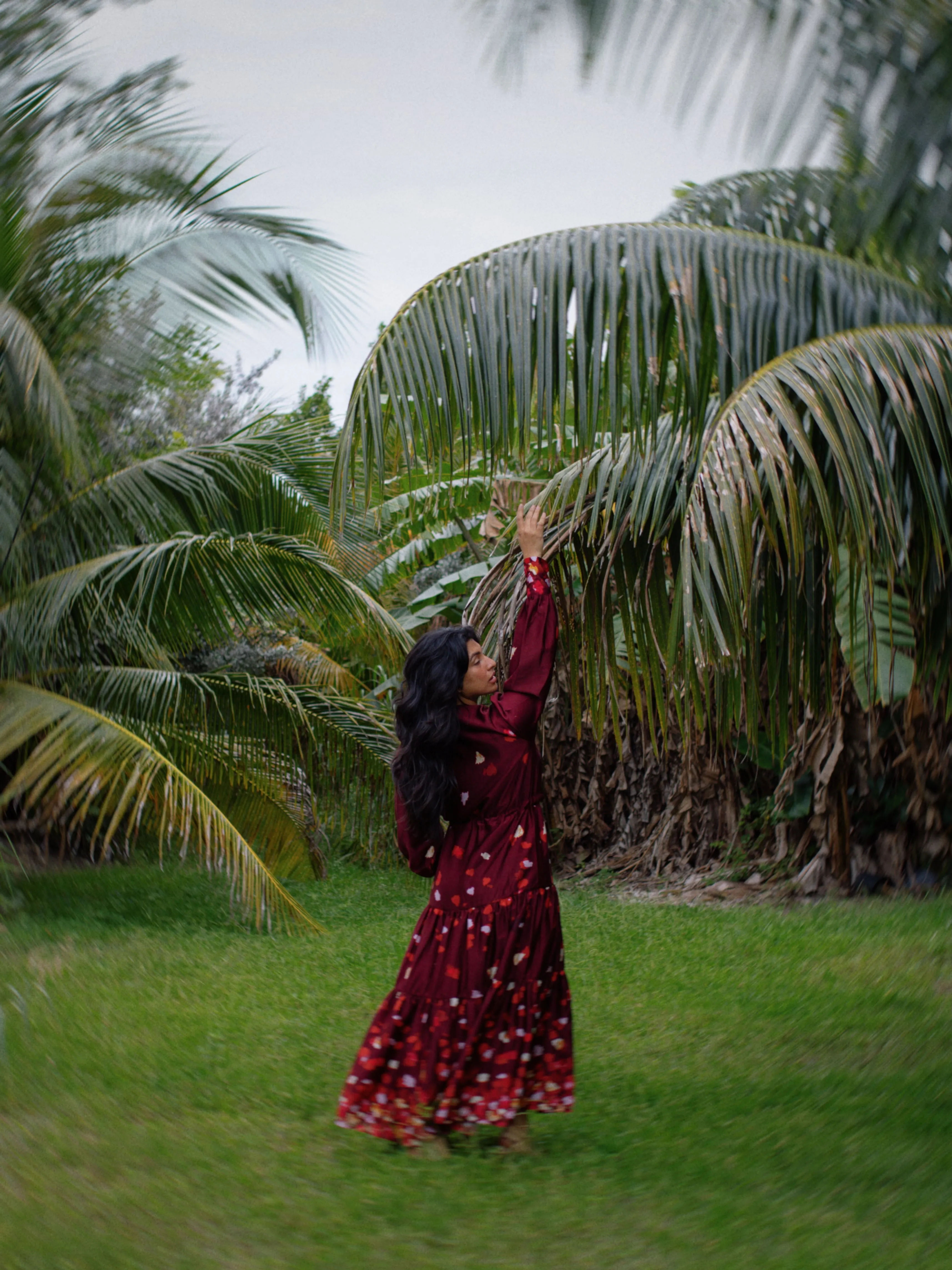 Belle Maxi Dress in Burgundy