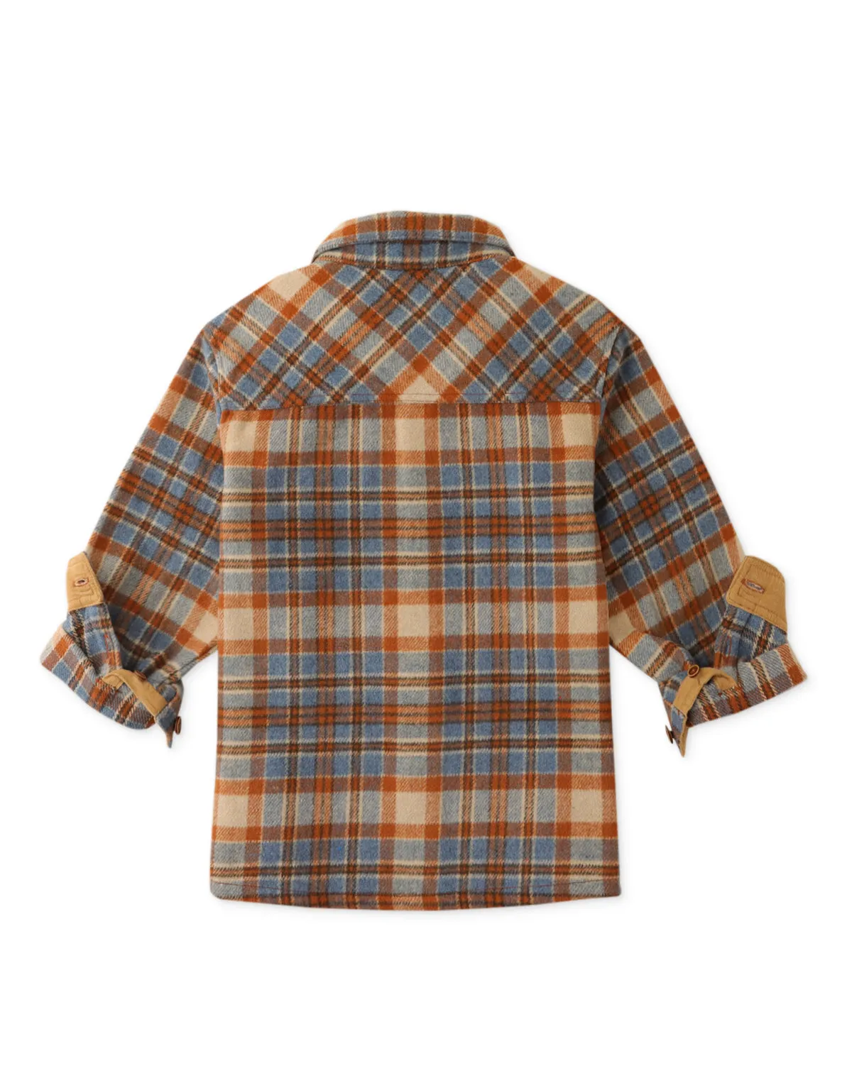 BOYS PLAID WOOL BLEND SHACKET