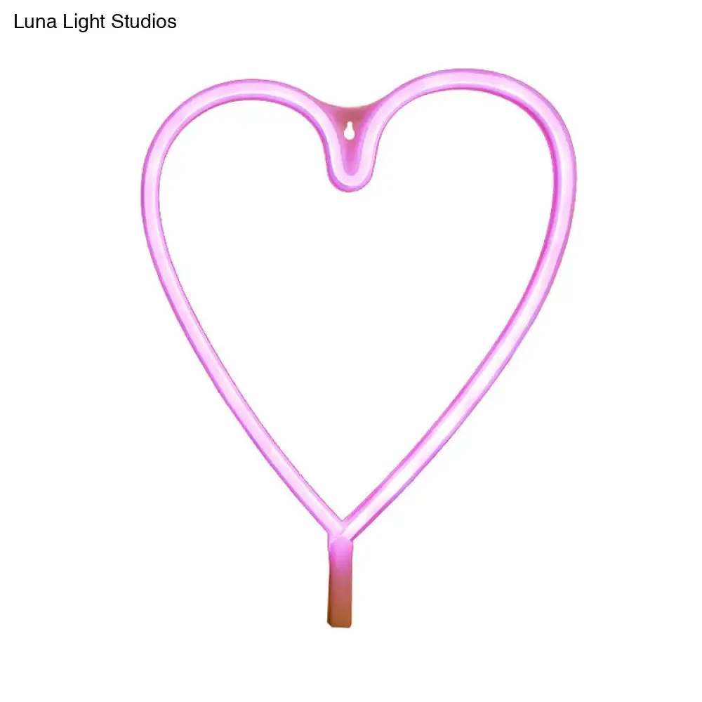 Cartoon LED Neon Night Light: Fun Art Decor with Battery Wall Lighting