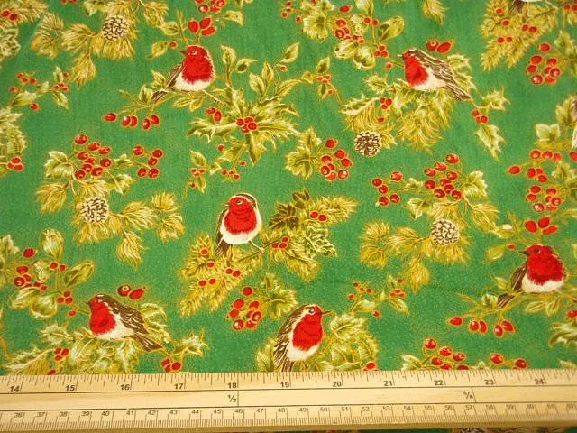 Christmas Robins - Cotton Poplin Patchwork