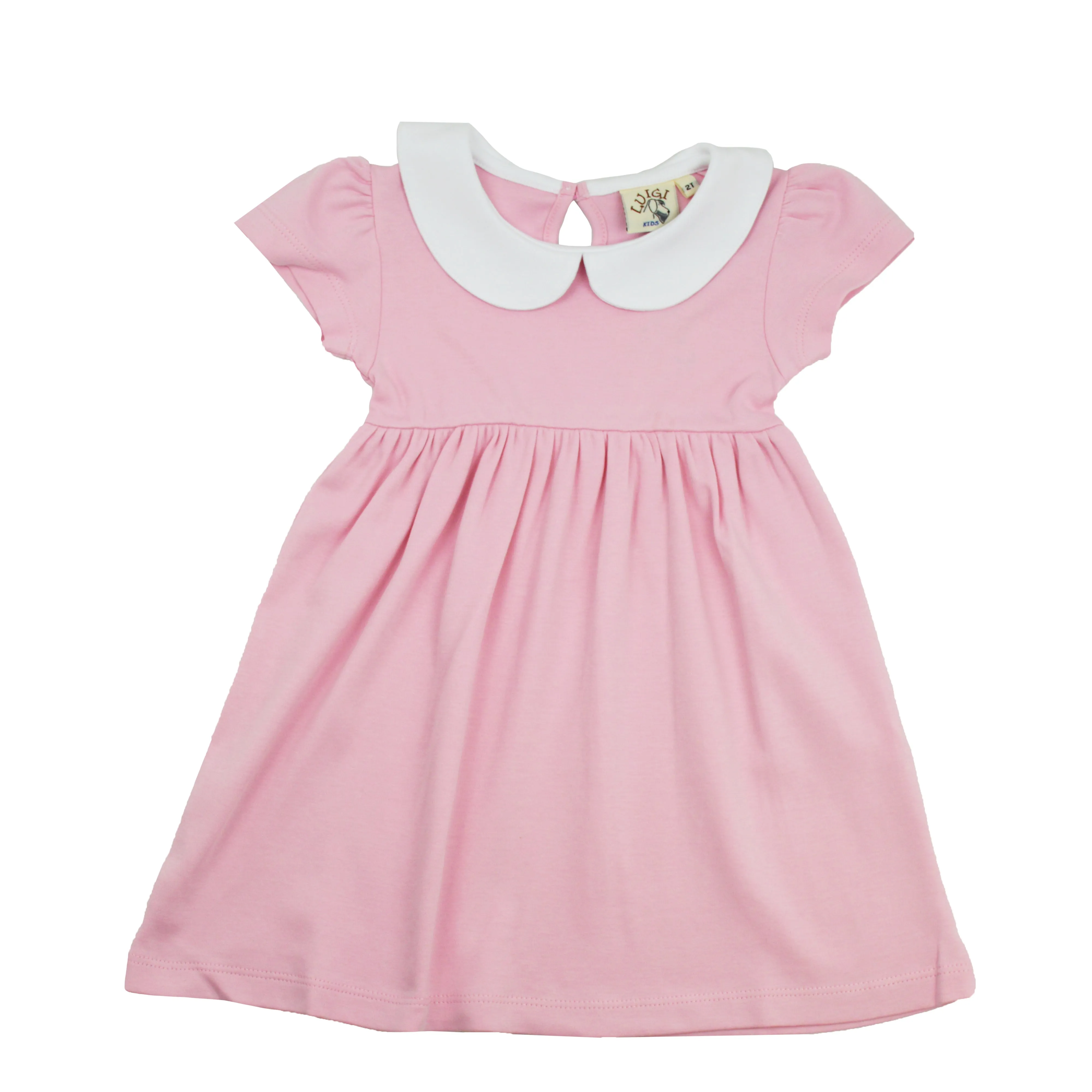 Collared Short-Sleeve Dress | Light Pink (2T, 4T)