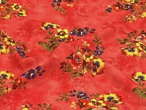 Colourful Burst - Clearance Printed Crepe