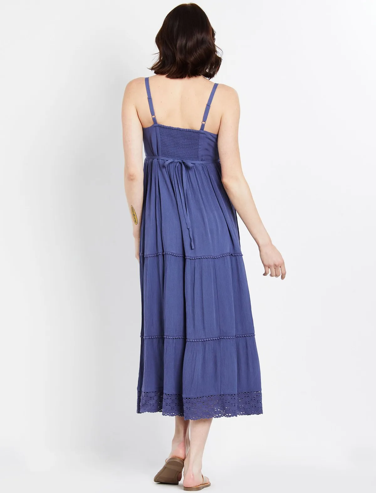 Crochet Detail Maternity Dress