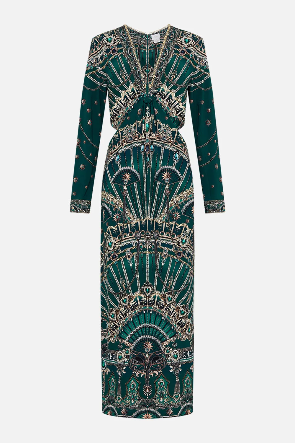 CUT OUT JERSEY DRESS WITH HARDWARE A VENICE VEIL