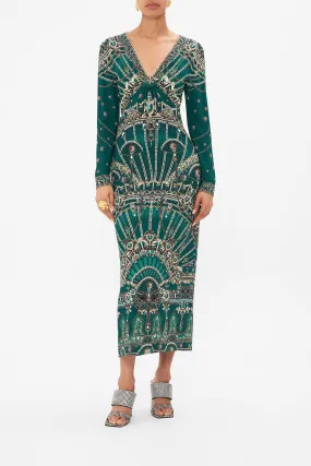 CUT OUT JERSEY DRESS WITH HARDWARE A VENICE VEIL