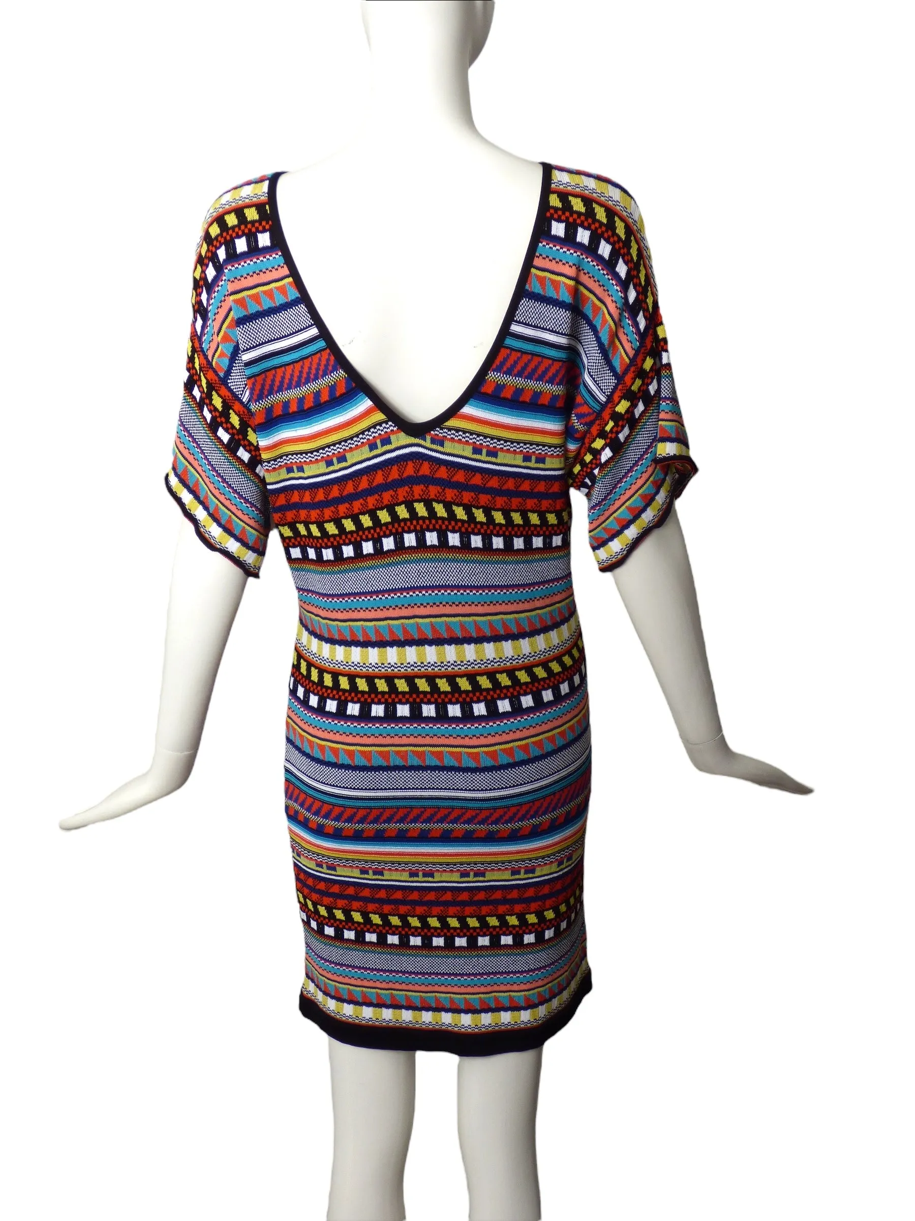 EMILIO PUCCI- Multi Color Bodycon Knit Dress, Size 10