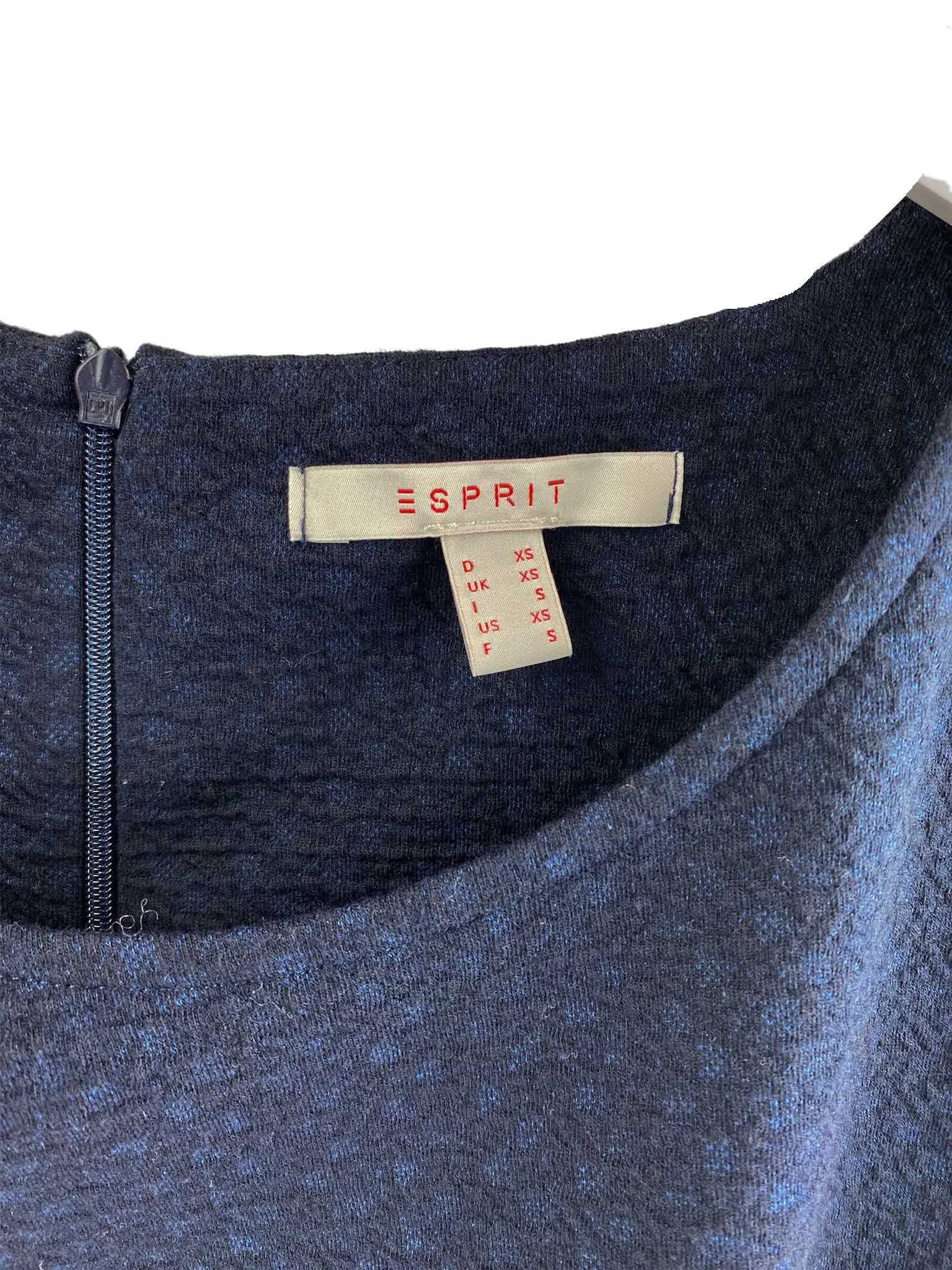 Esprit, Women' s Textured Fit & Flare Dress, Navy, Size XS