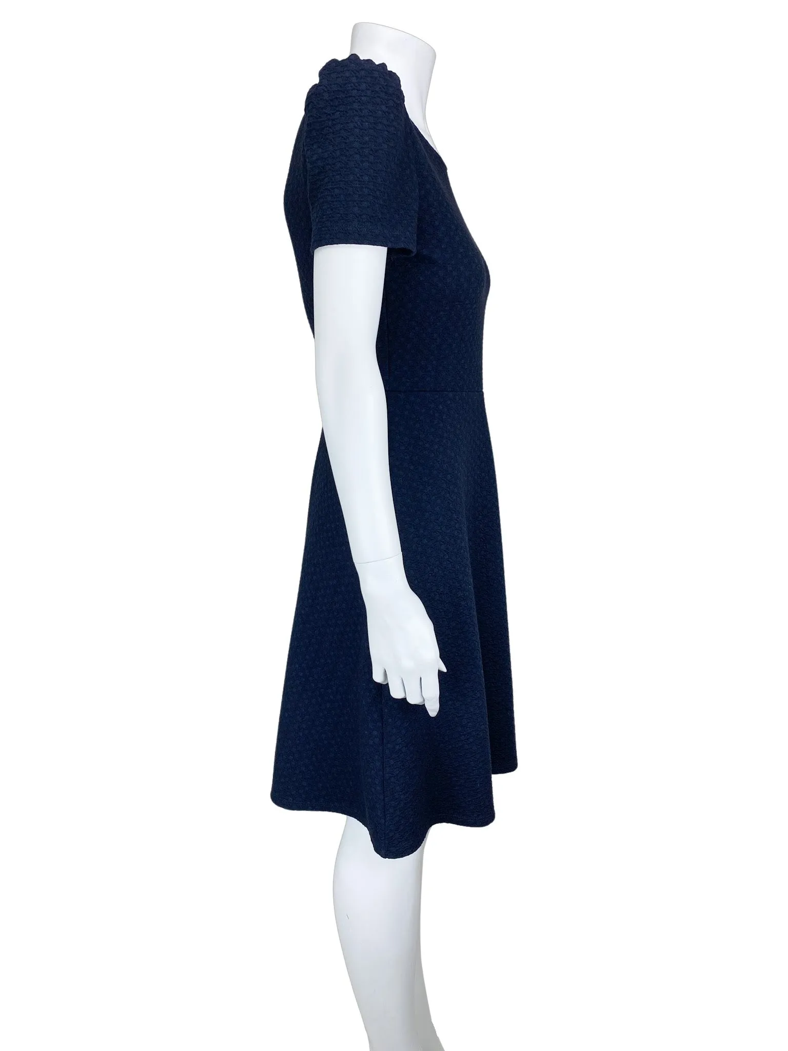 Esprit, Women' s Textured Fit & Flare Dress, Navy, Size XS