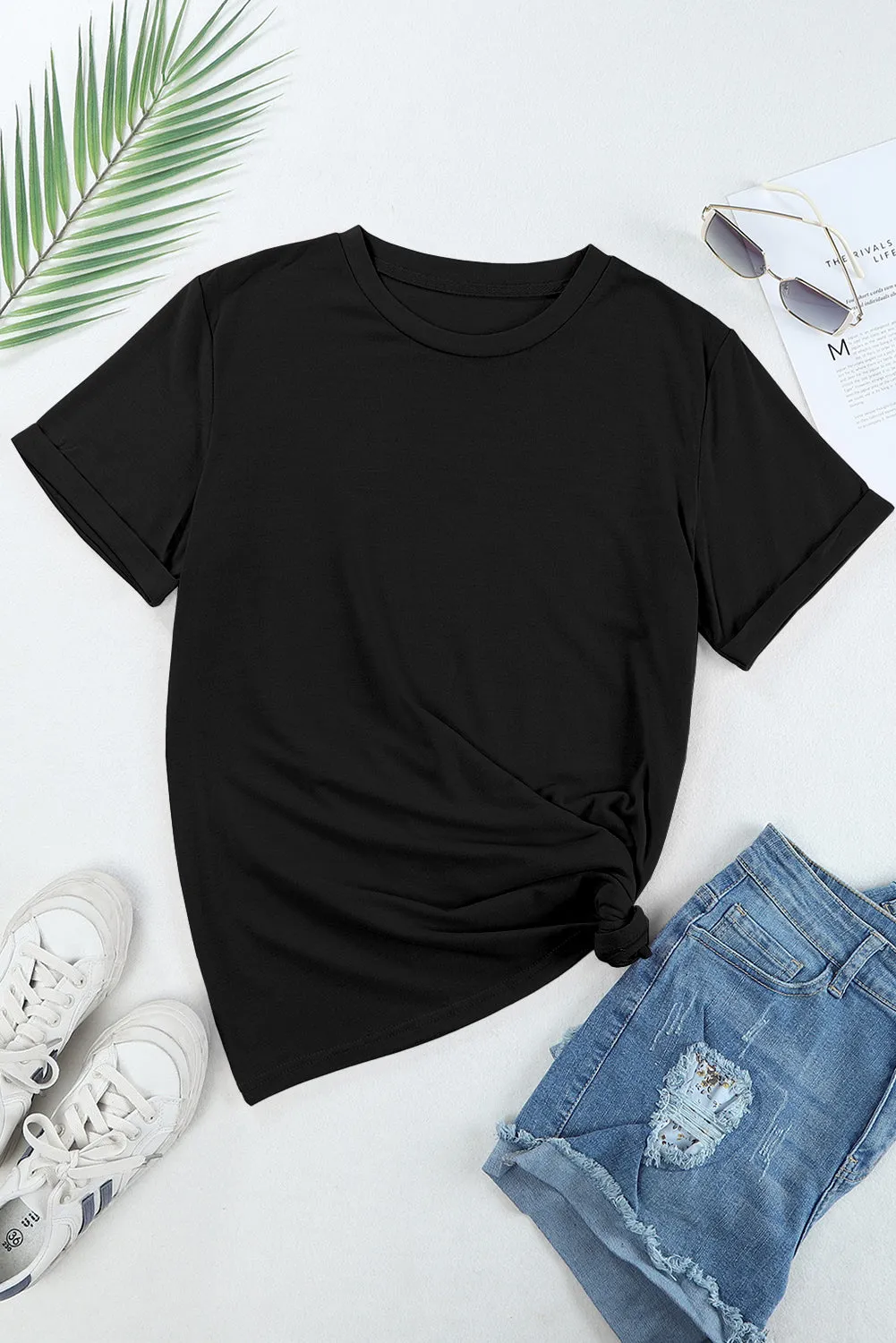 Essential Black Crew Neck Tee – Timeless, Comfortable, Bold
