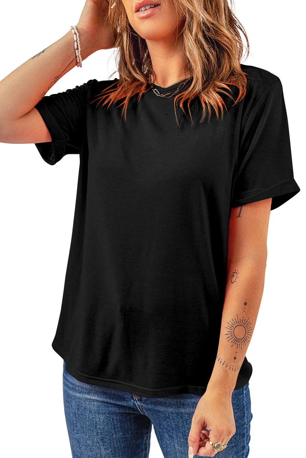 Essential Black Crew Neck Tee – Timeless, Comfortable, Bold