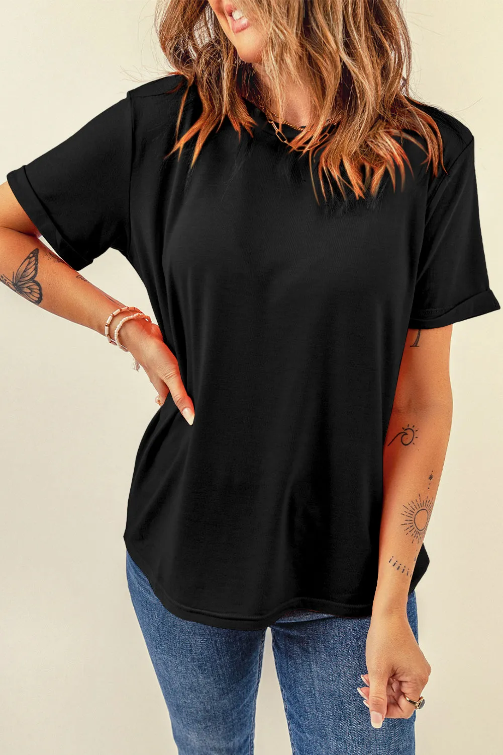 Essential Black Crew Neck Tee – Timeless, Comfortable, Bold