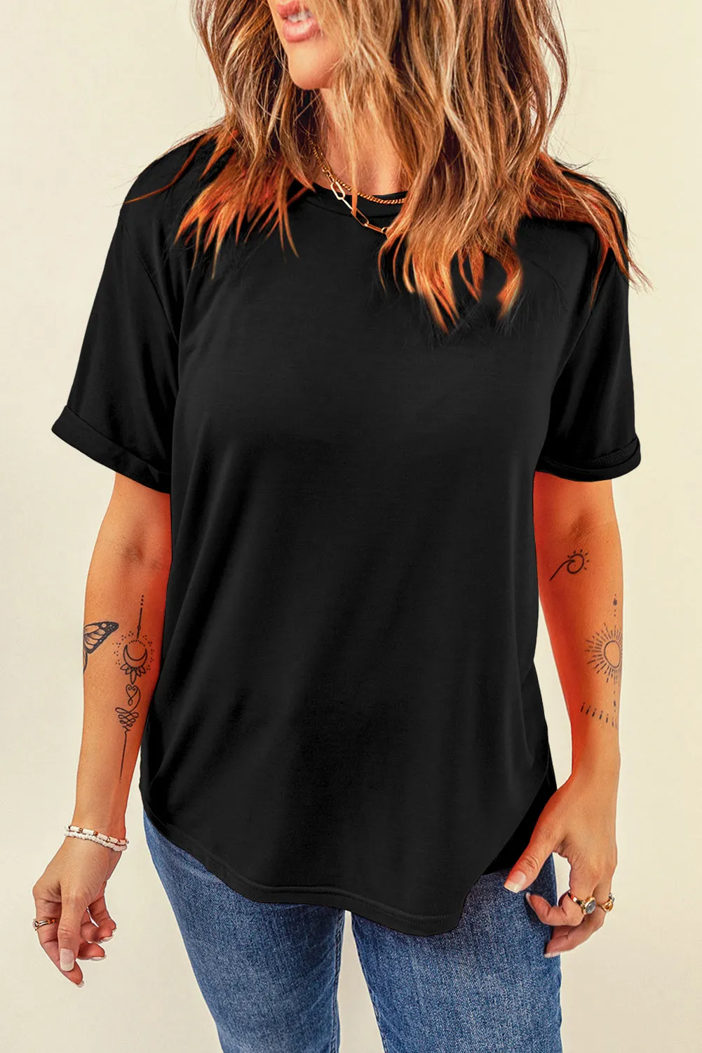 Essential Black Crew Neck Tee – Timeless, Comfortable, Bold