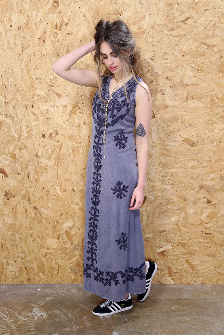 Ethnic Embroidered Maxi Dress