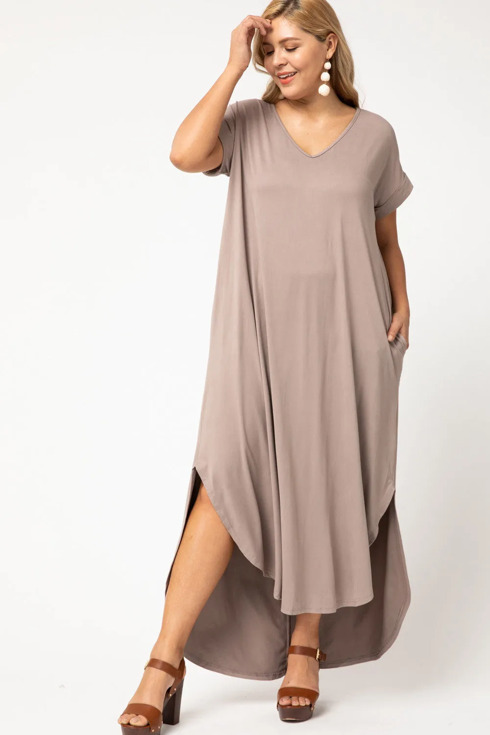 Everyday Pocket Maxi Dress, Shitake