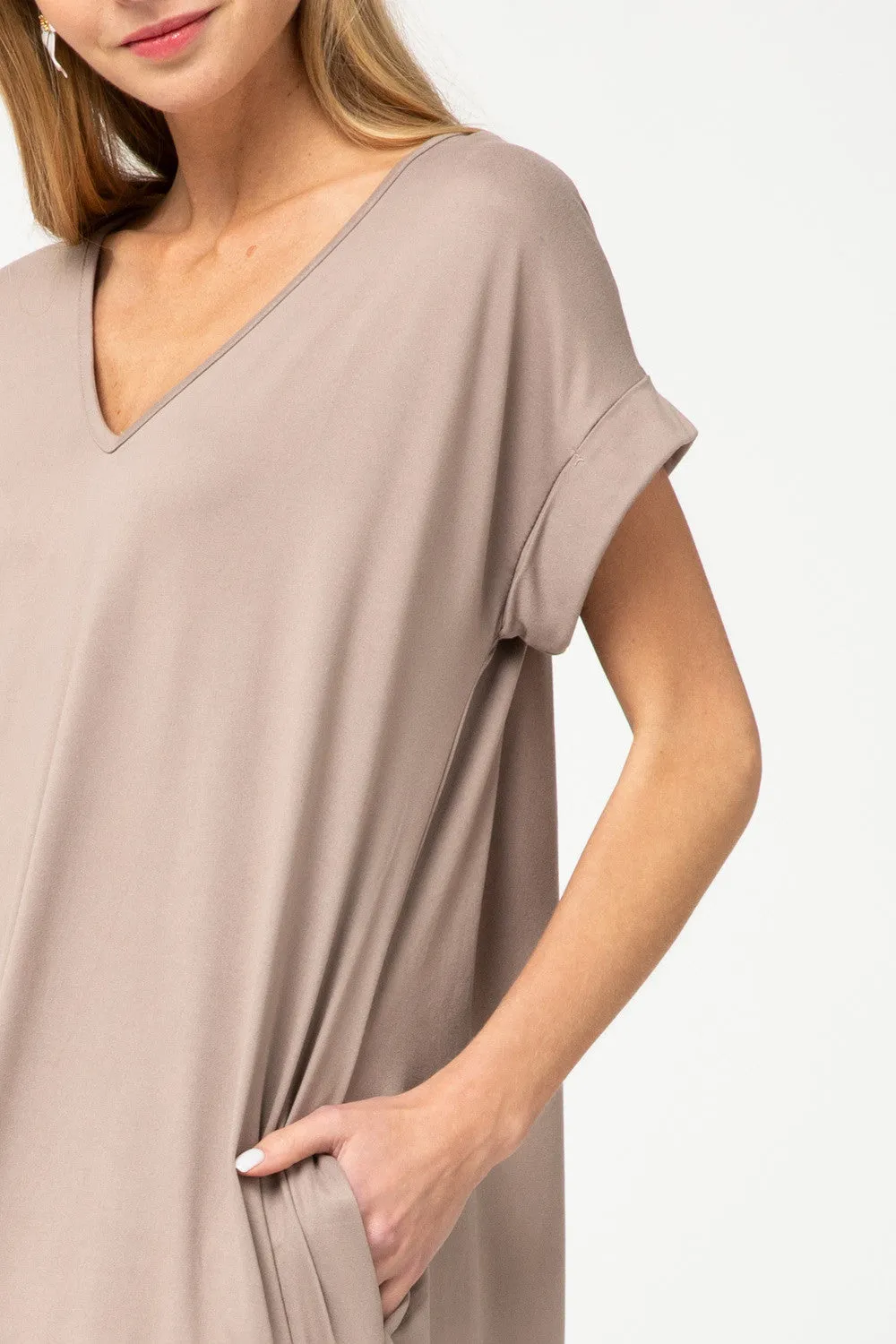 Everyday Pocket Maxi Dress, Shitake