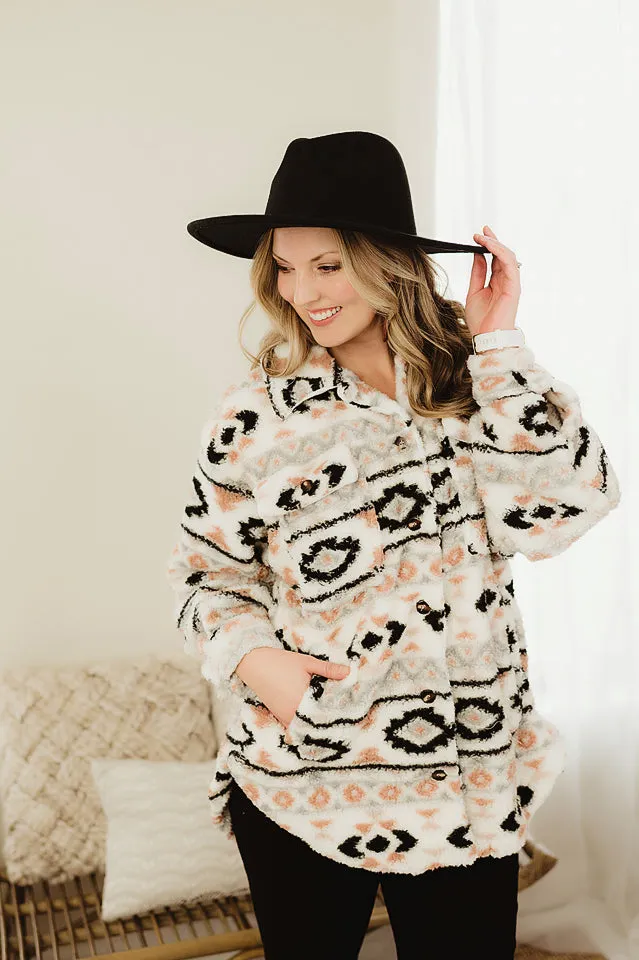 Fur Aztec Shacket