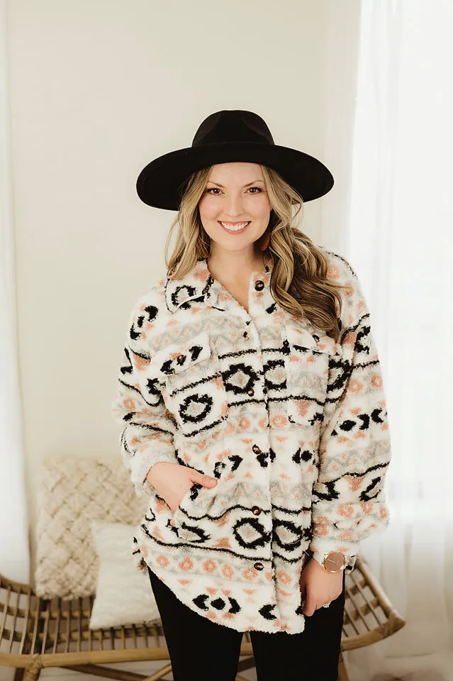 Fur Aztec Shacket