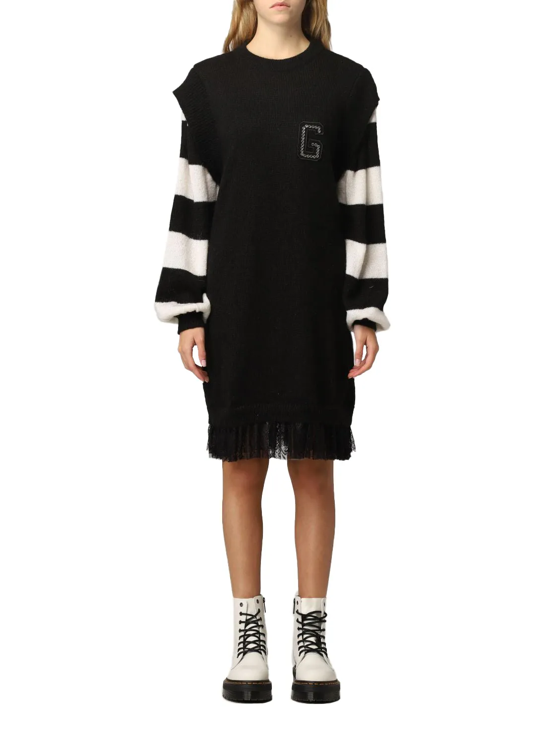 Gaelle Black Acrylic Dress