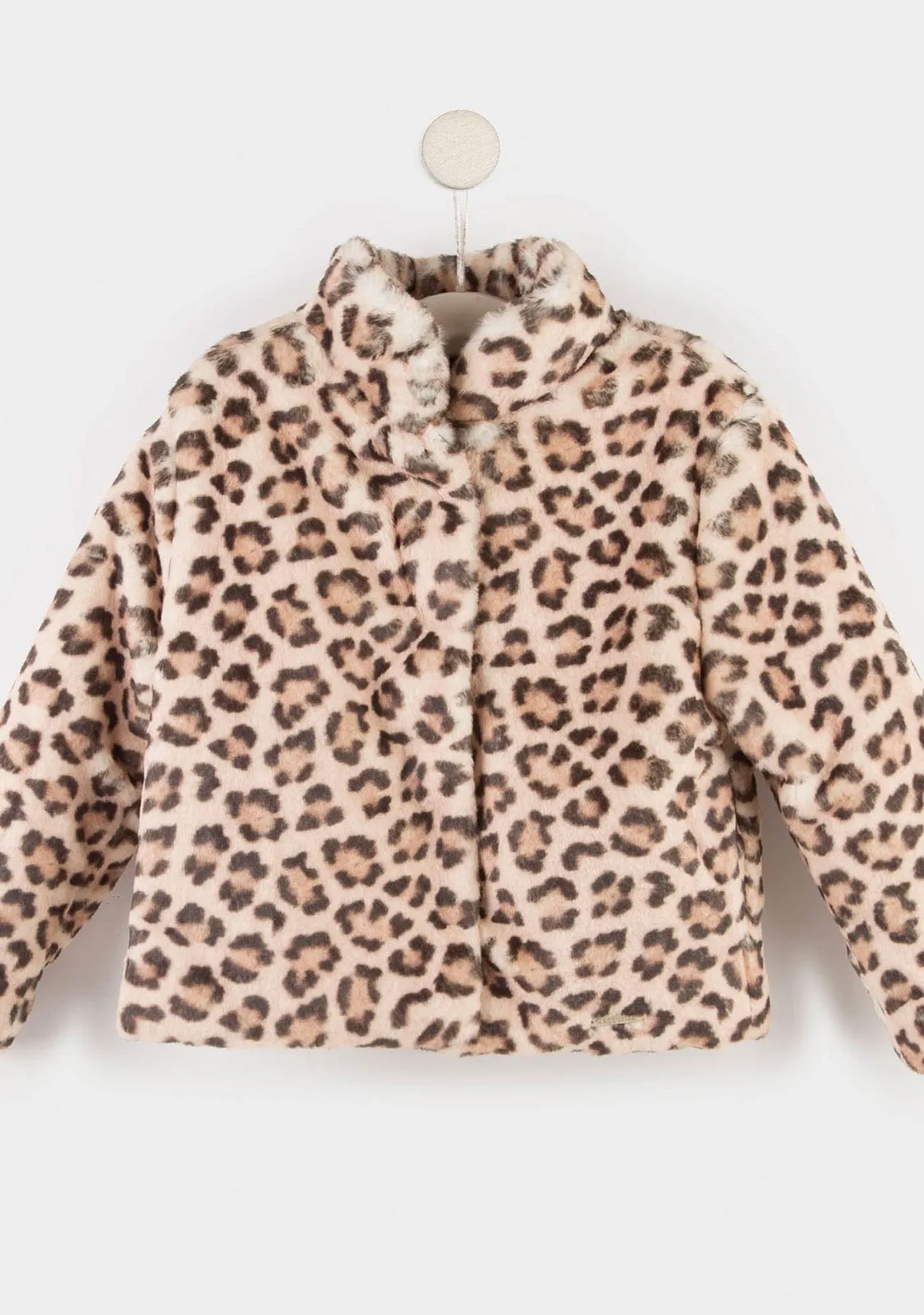 Girl's Leopard Fur Coat