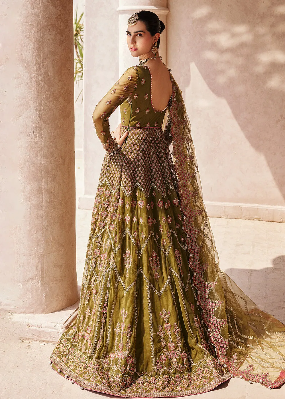 Green Maxi Dress | Emaan Adeel | Mirha Wedding Edition '23 | MH-207