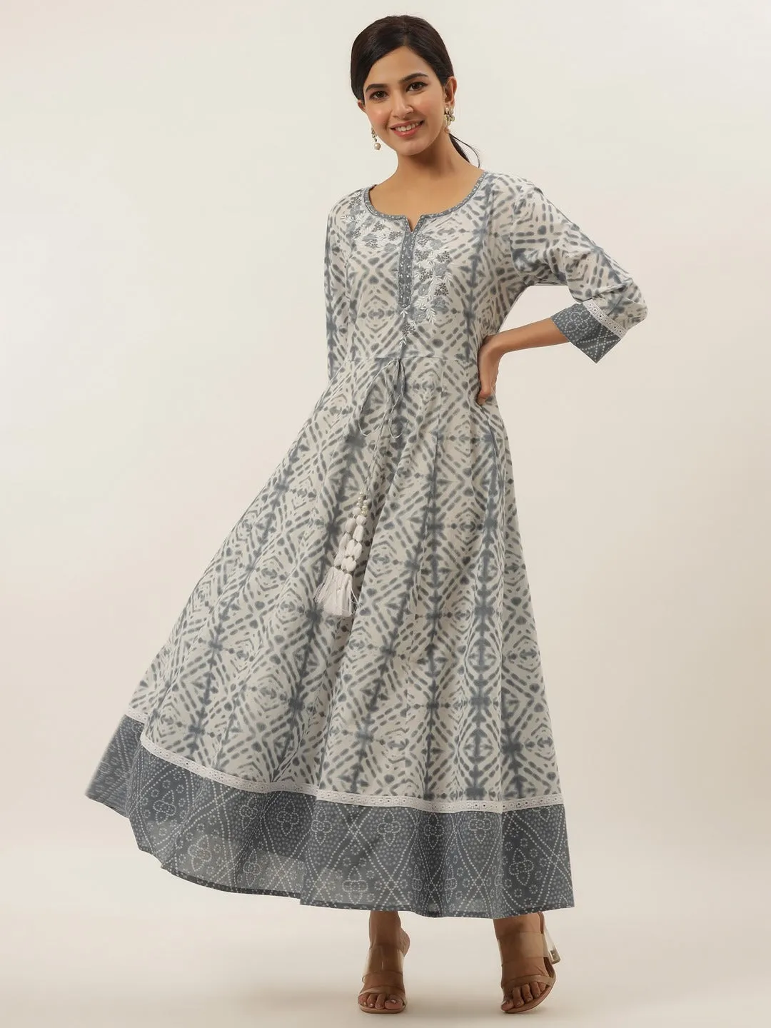 Grey Cotton Maxi Dress