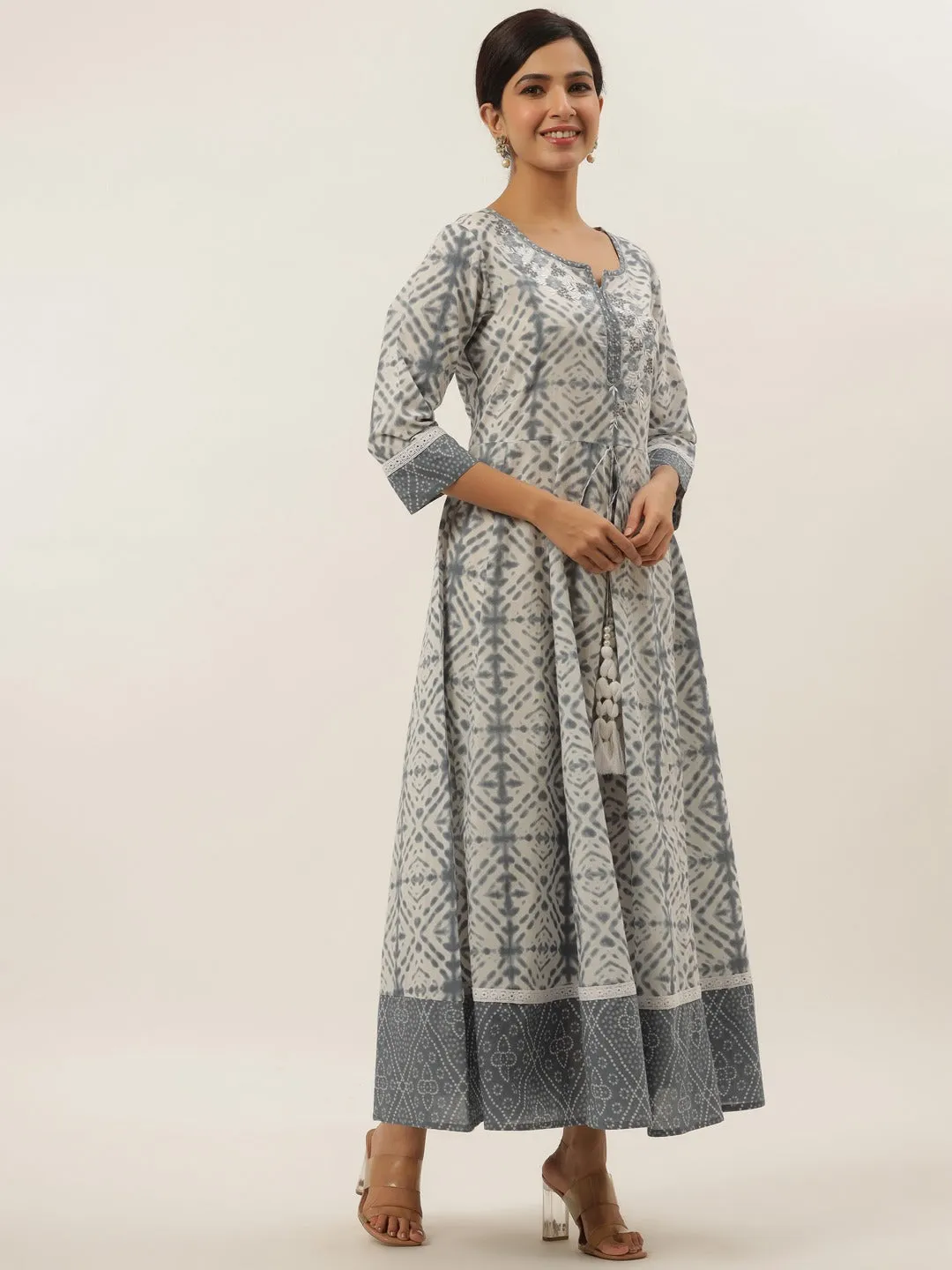 Grey Cotton Maxi Dress