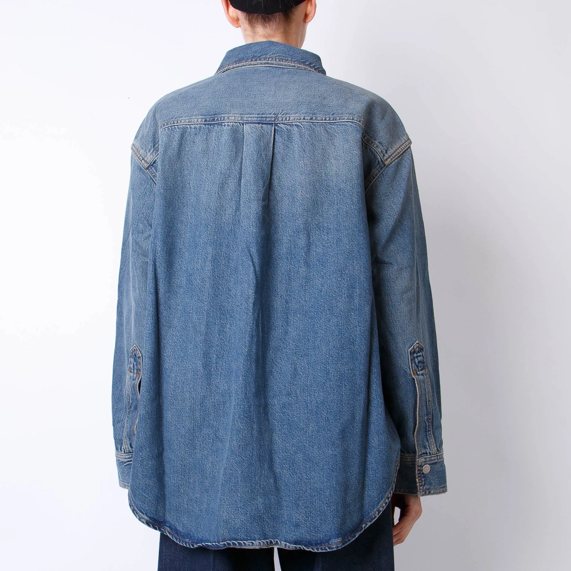 HAIKURE SHIRT NEW OFELIA BLUE TENCEL L0853 BLUE