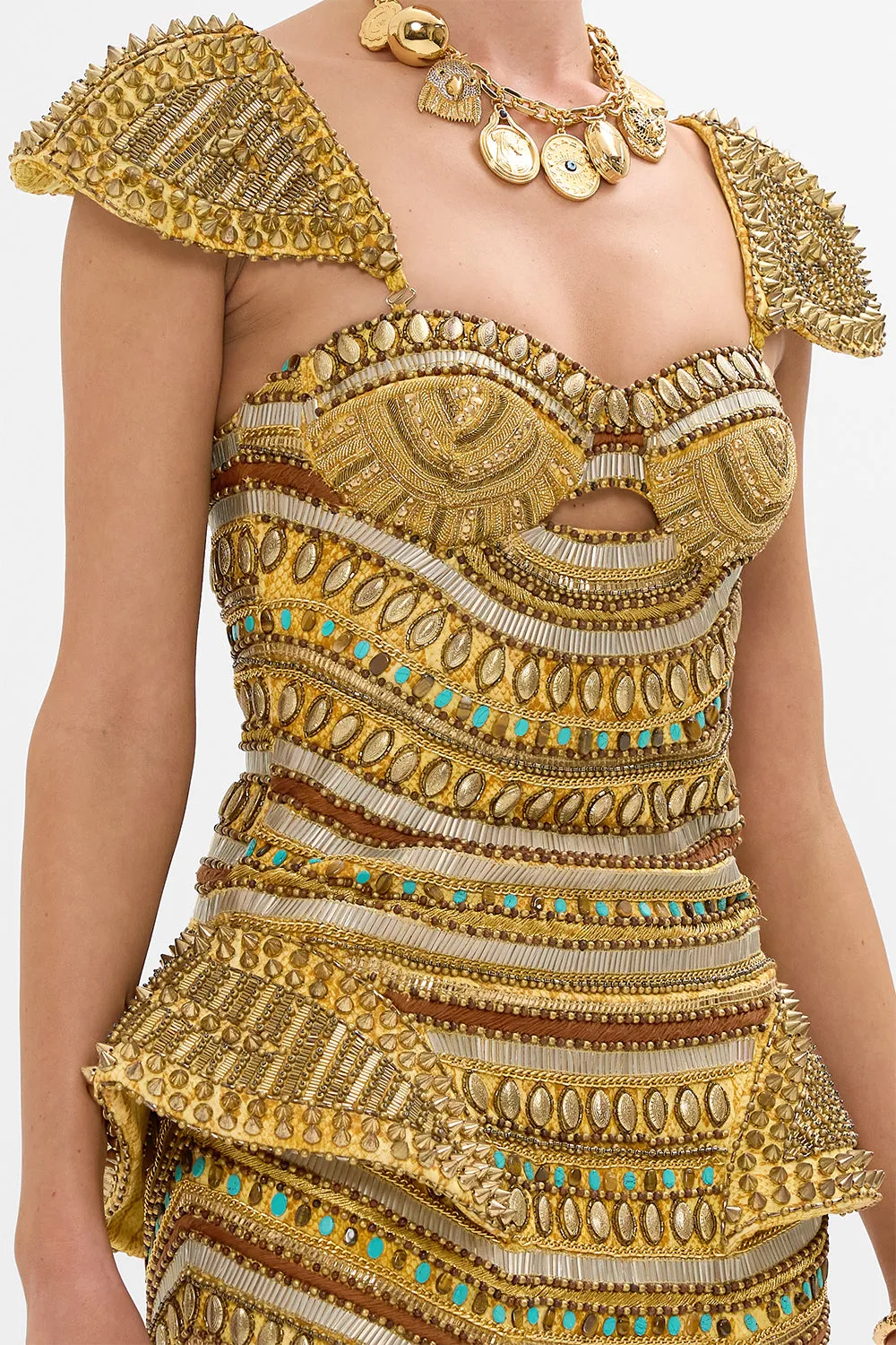 HAND EMBELLISHED BUSTIER DRESS VALLEY OF THE KINGS