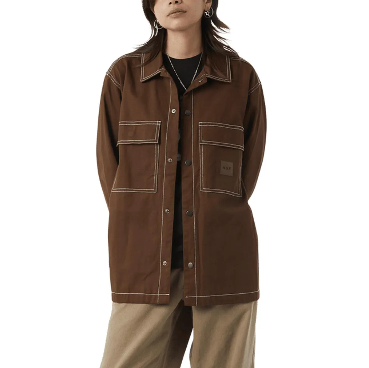 Huf Mason Shacket Jacket - Espresso