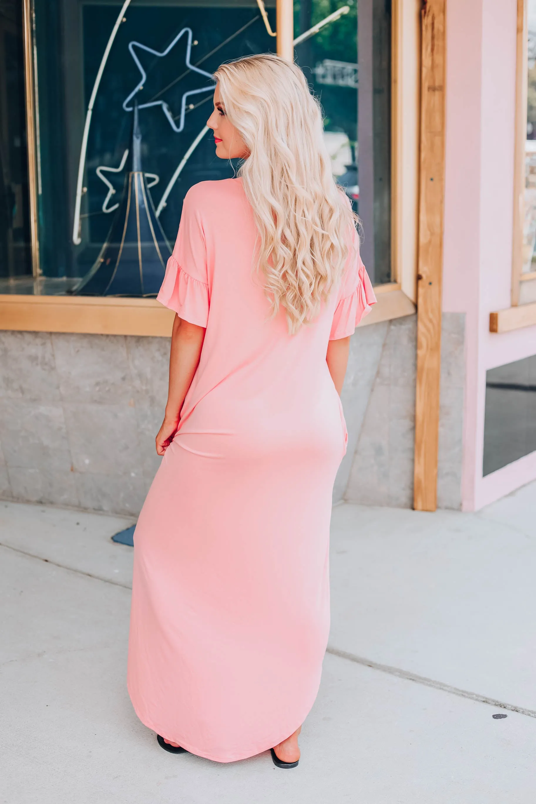 Just My Style Maxi Dress - Peach