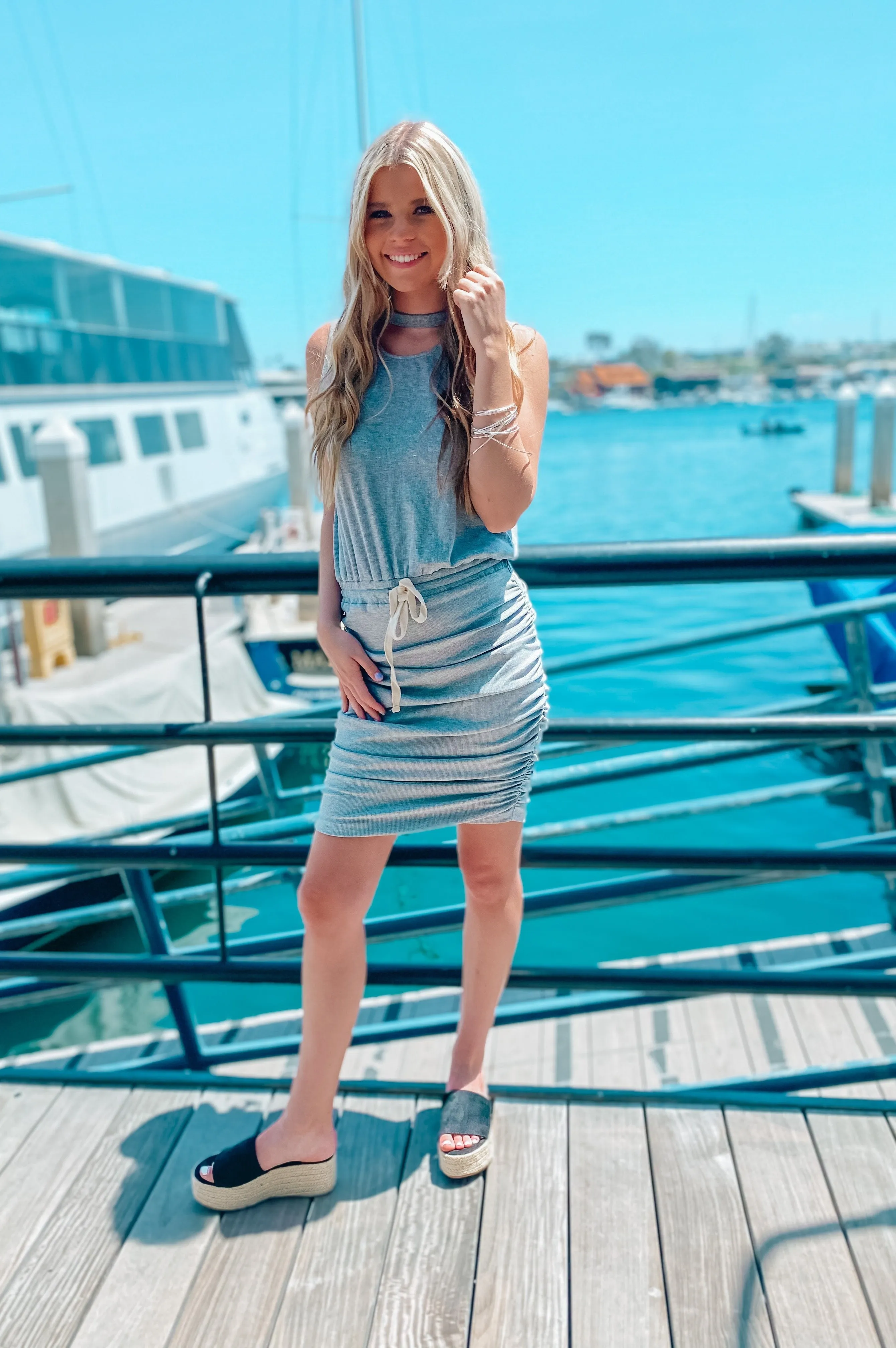 Kenzie Dress Heather Grey