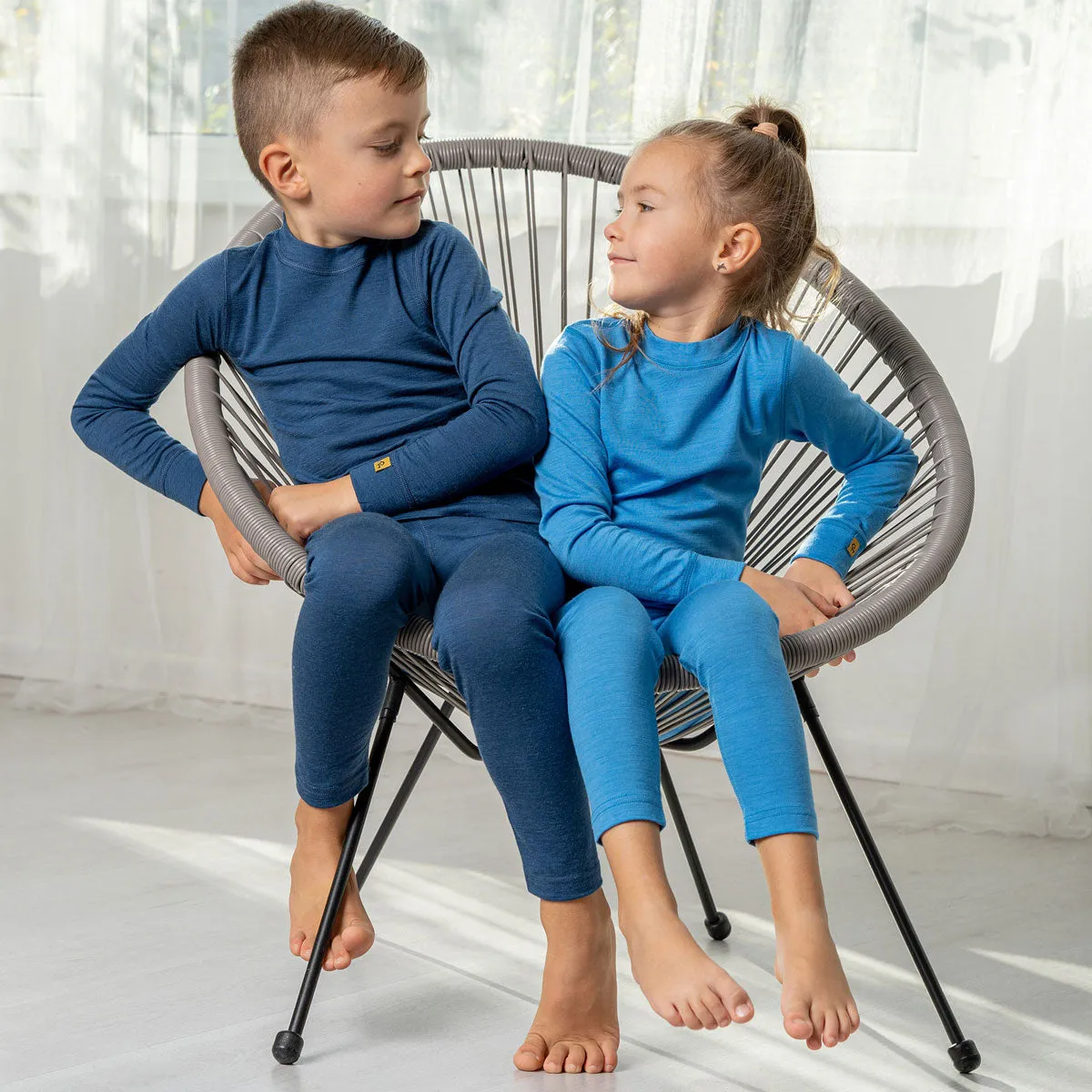 Kids' 160 Long Sleeve & Bottom 2-Piece Denim