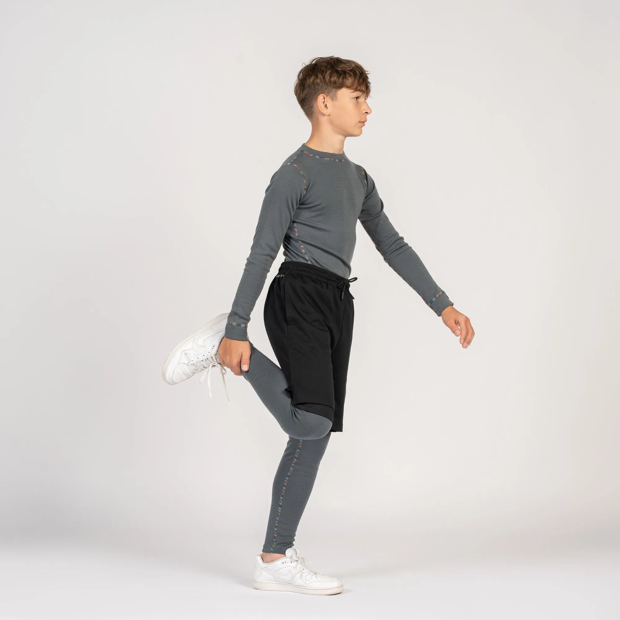 Kids' 250 Long Sleeve & Bottom 2-Piece Perfect Grey