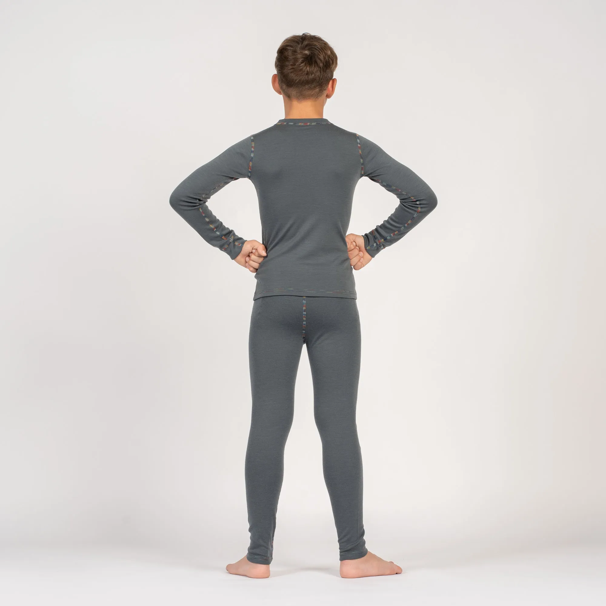 Kids' 250 Long Sleeve & Bottom 2-Piece Perfect Grey