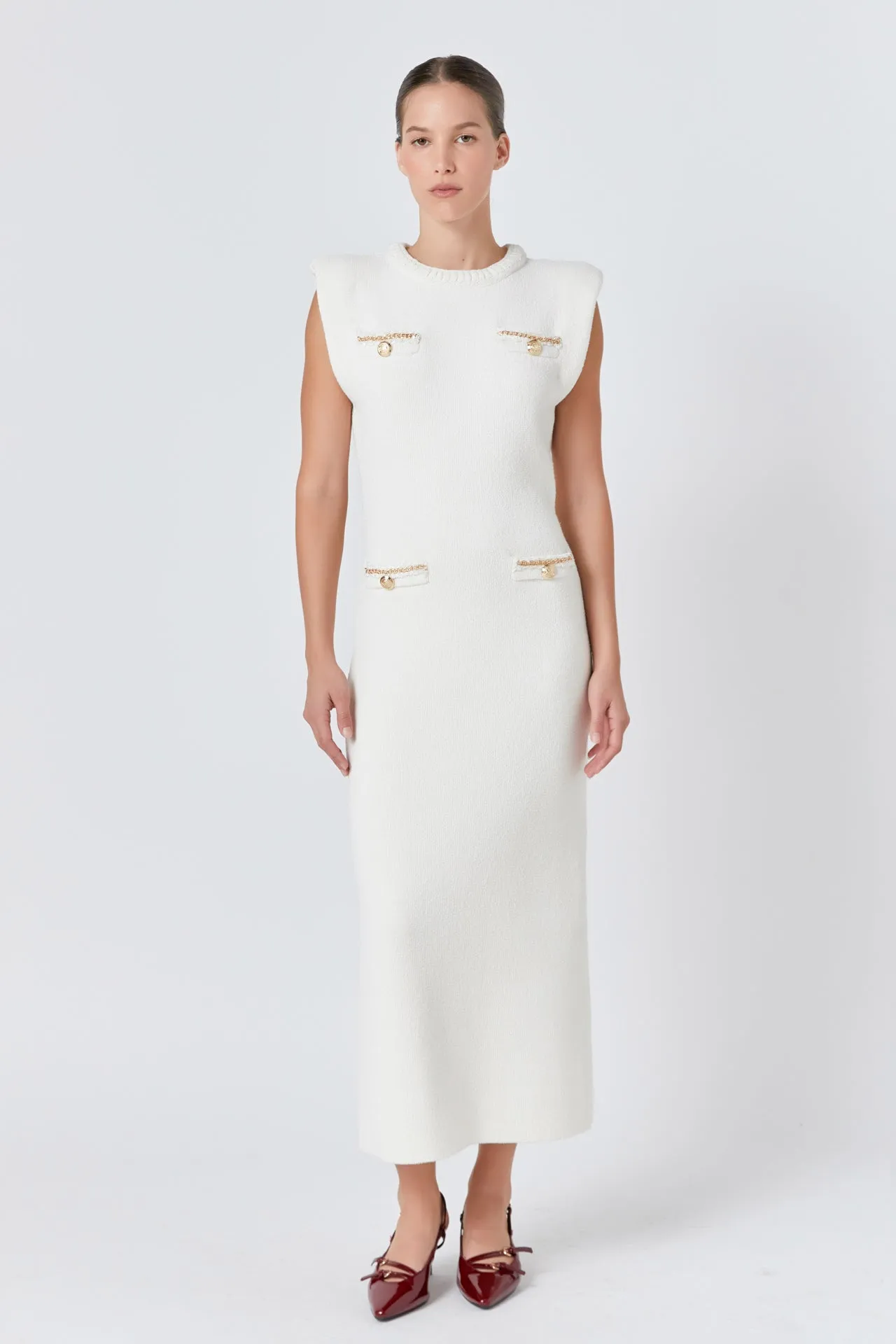 Knit Padded Maxi Dress