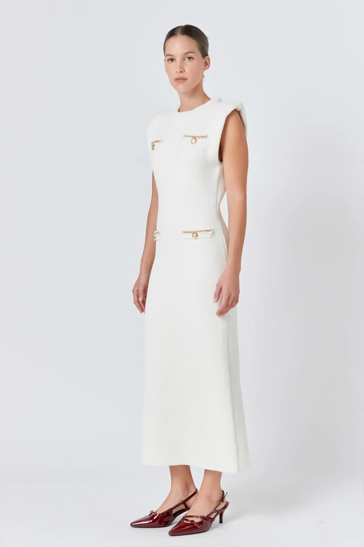 Knit Padded Maxi Dress