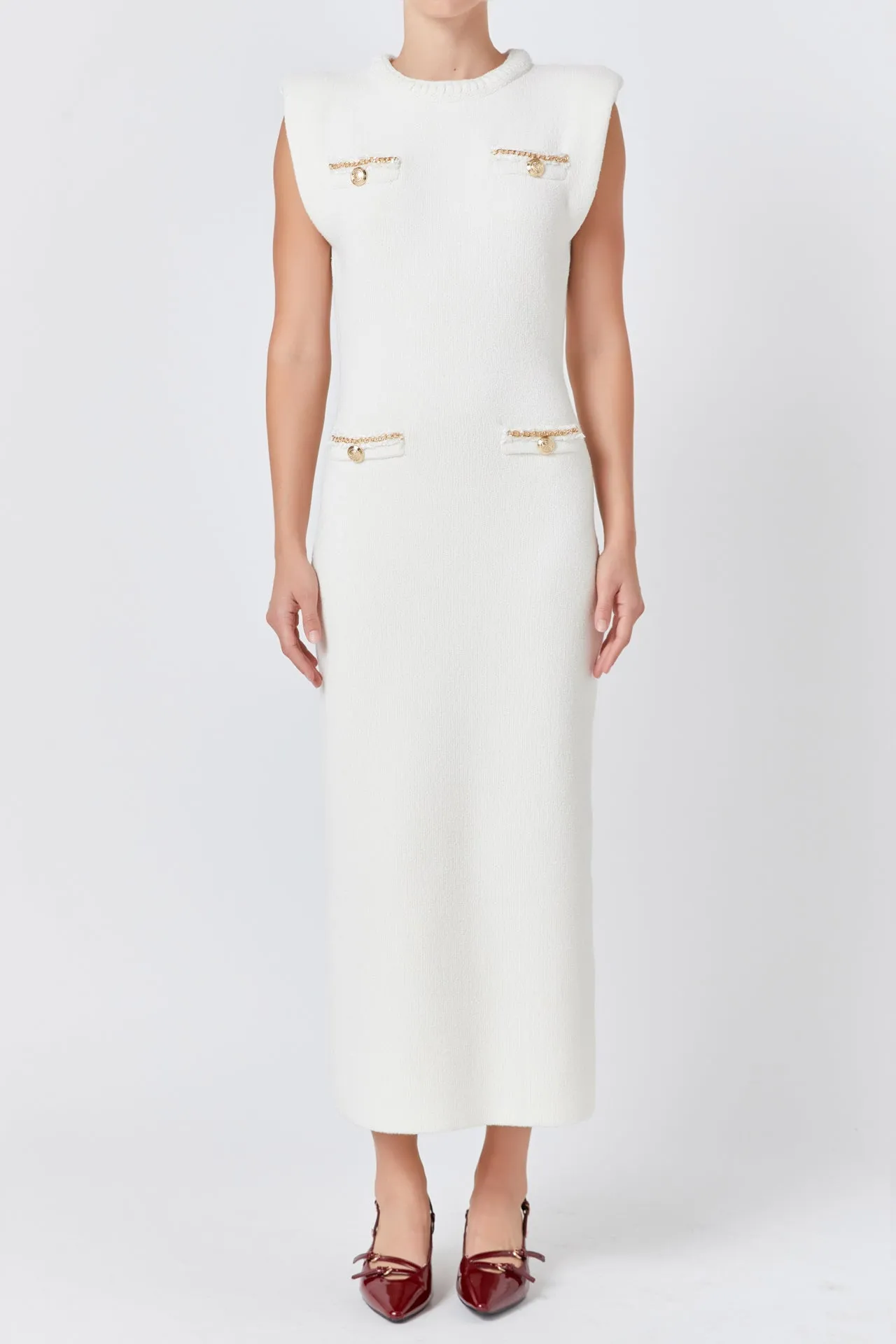 Knit Padded Maxi Dress