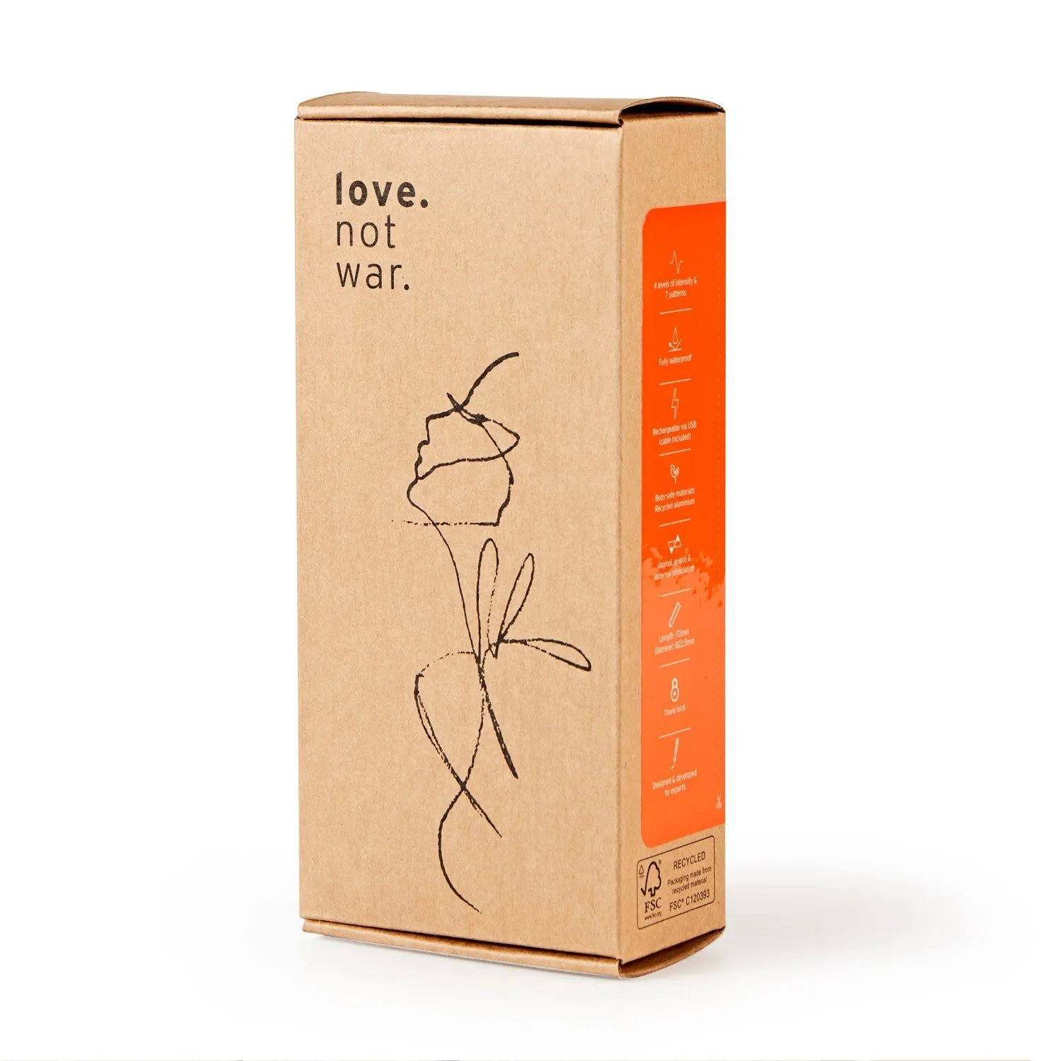 Love Not War Meile Grey Vibrator with NeoSIlicone Full Unit