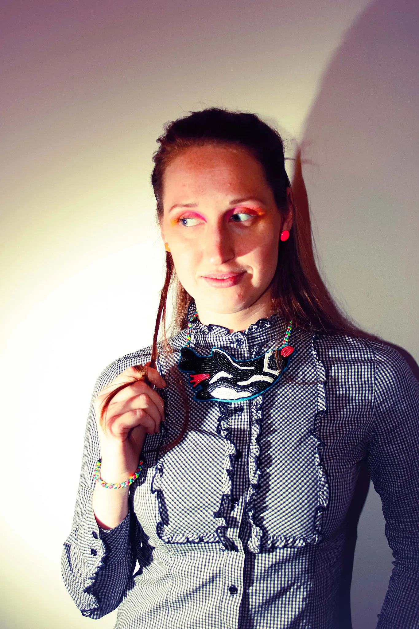 Necklace and bracelet set "Flying Penguin"