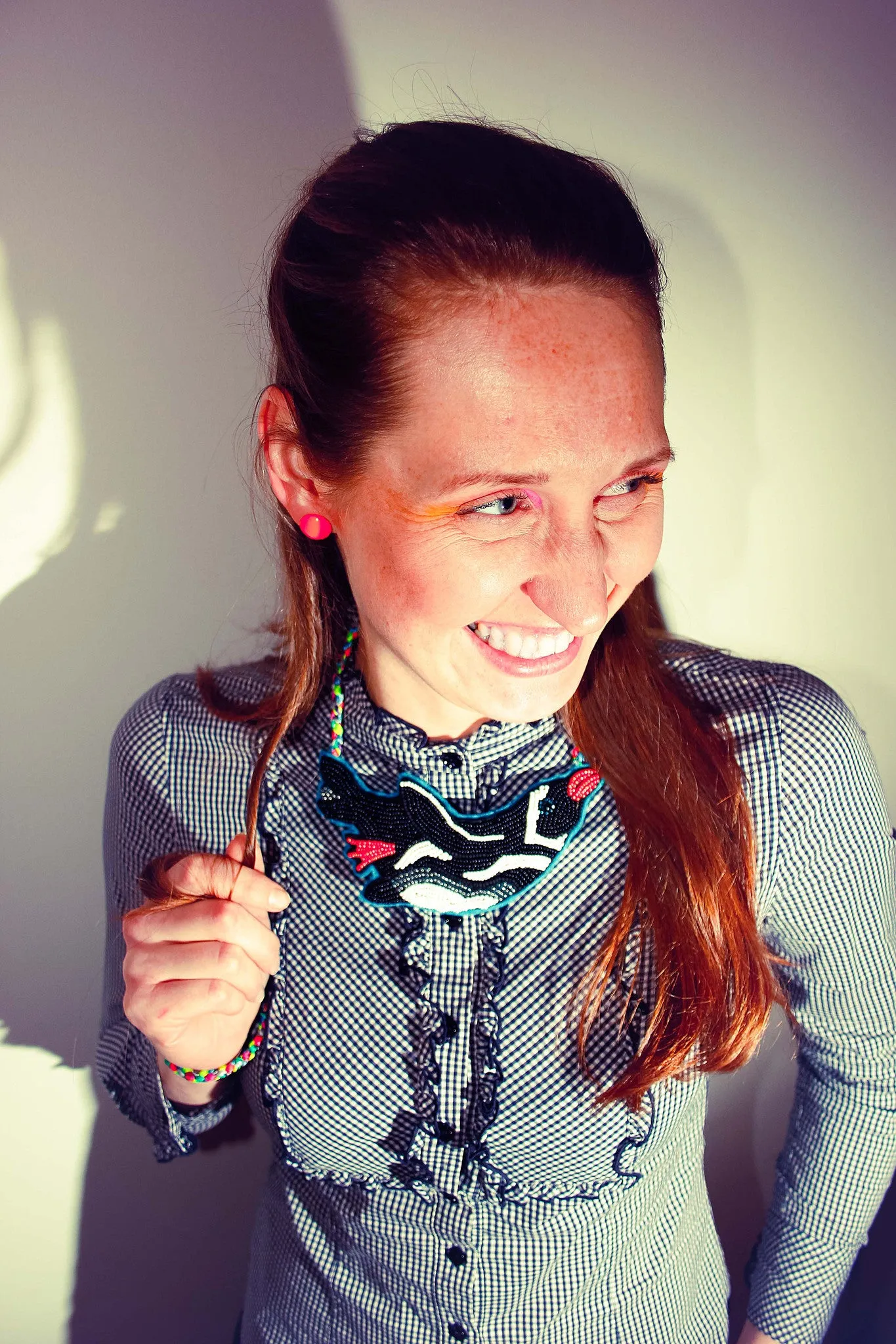 Necklace and bracelet set "Flying Penguin"